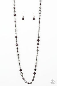 Paparazzi Accessories  - Make An Appearance None - Black (Gunmetal) Necklace