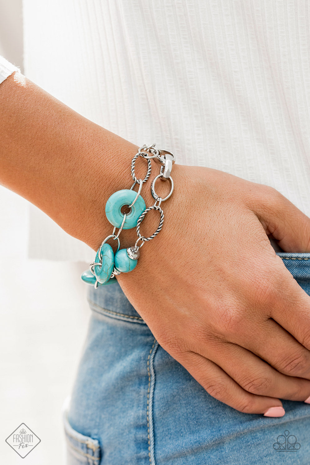 Paparazzi Accessories  - Absolutely Artisan - Turquoise (Blue) Bracelet