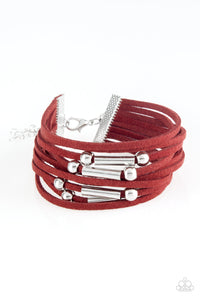 Paparazzi Accessories - Back To Backpacker - Red Bracelet