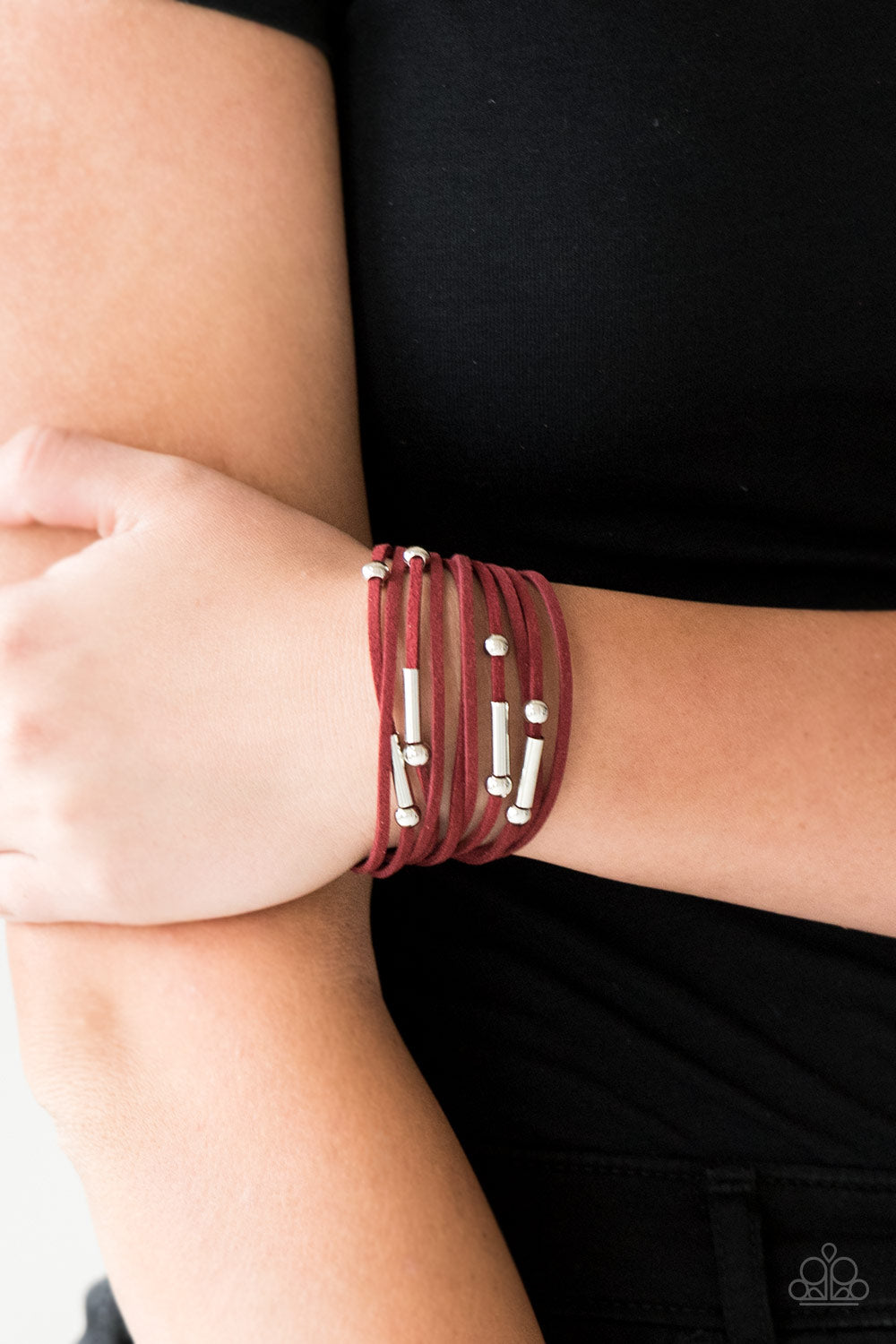 Paparazzi Accessories - Back To Backpacker - Red Bracelet