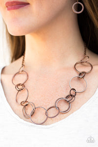 Paparazzi Accessories - Follow The Ringleader - Copper Necklace