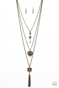 Paparazzi Accessories - Love Opens All Doors - Brass Necklace