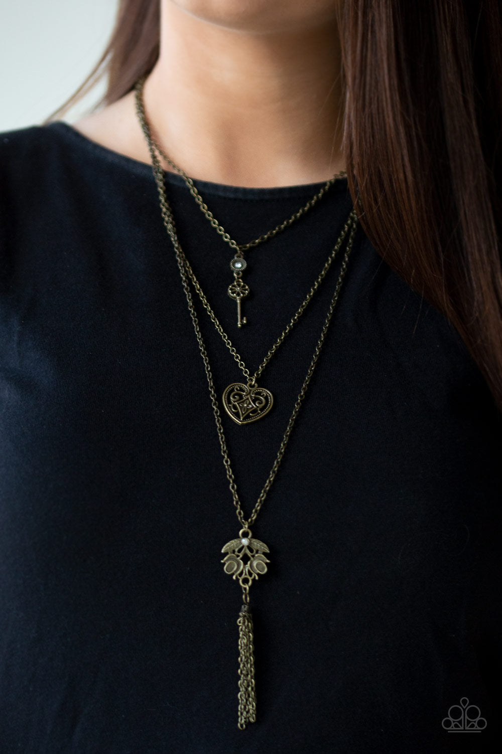 Paparazzi Accessories - Love Opens All Doors - Brass Necklace