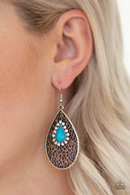 Load image into Gallery viewer, Paparazzi Accessories- Modern Monte Carlo - Turquoise  (Blue) Earrings
