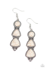 Load image into Gallery viewer, Paparazzi Accessories  - New Frontier - White Earrings
