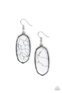 Paparazzi Accessories - Stone Quest - White Earrings