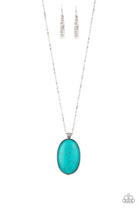 Paparazzi Accessories - Stone Stampede - Blue (Turquoise) Necklace