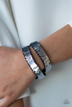 Load image into Gallery viewer, Paparazzi Accessories - Under The Sequins - Blue Urban Snap Bracelet
