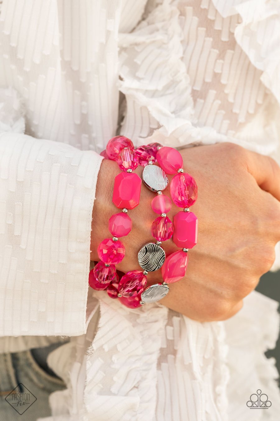 Paparazzi Accessories - Oceanside Bliss - Pink Bracelet