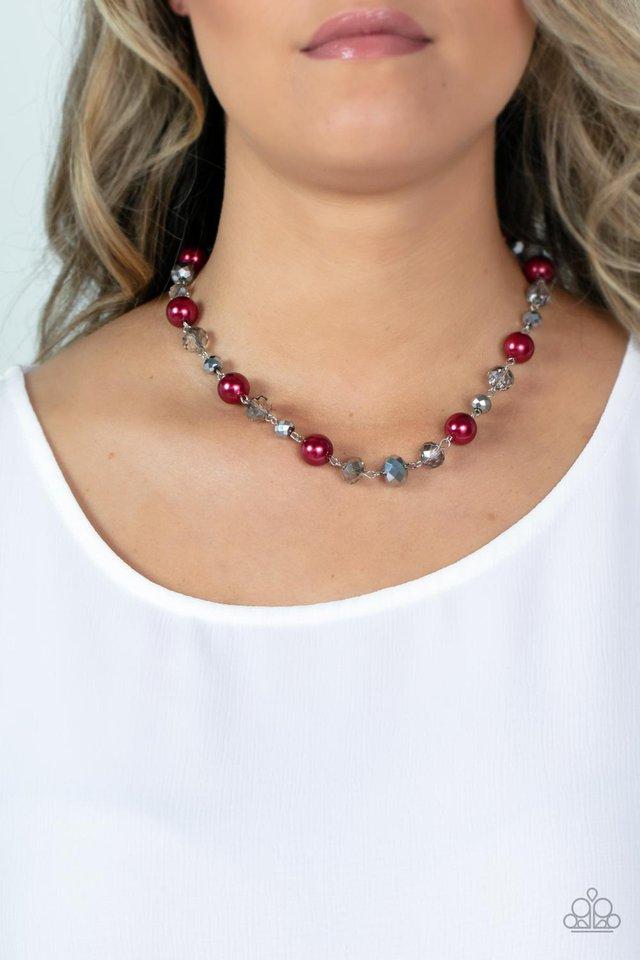 Paparazzi Accessories - Decked Out Dazzle - Red Necklace
