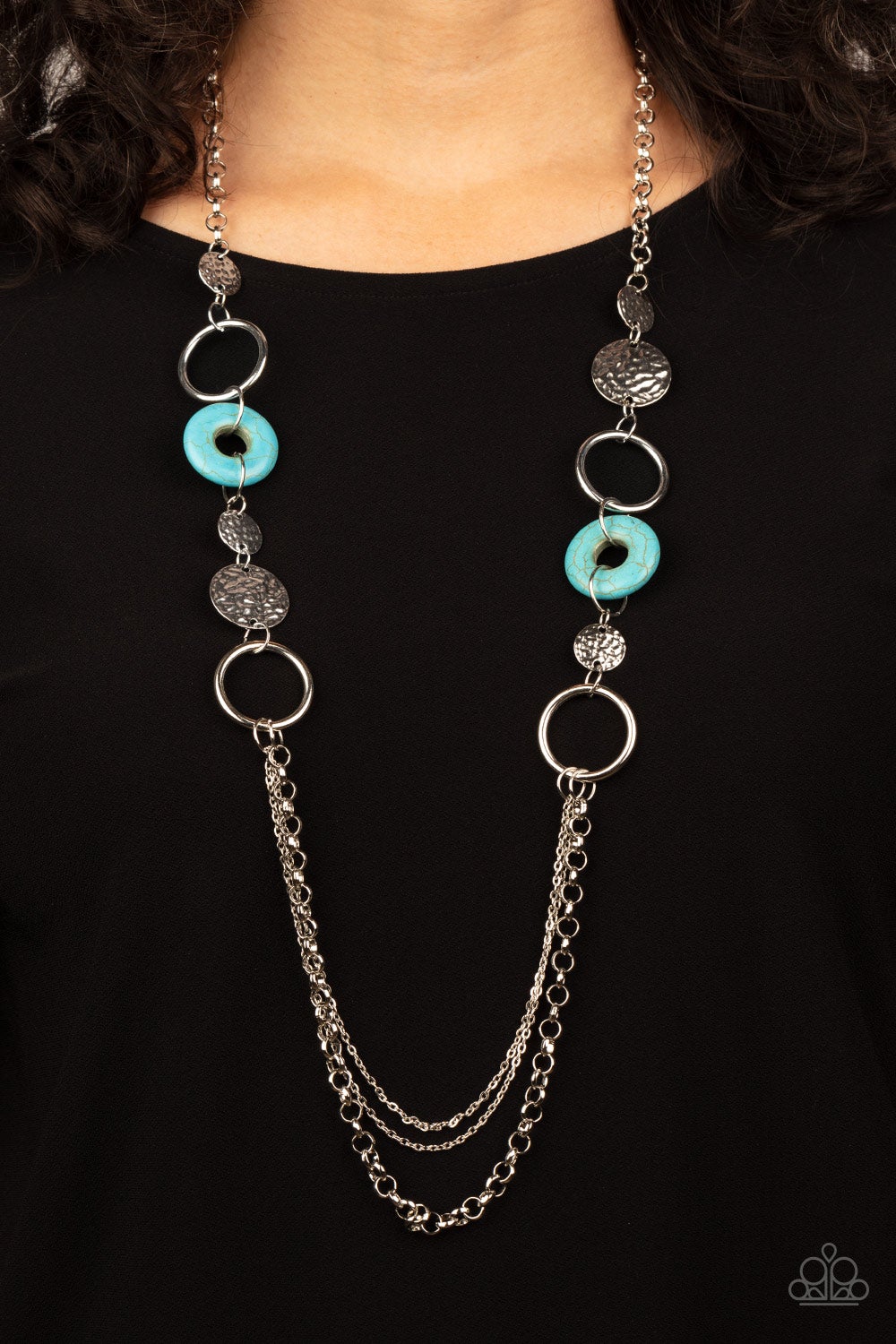 Paparazzi Accessories - Grounded Glamour - Blue ( Turquoise) Necklace