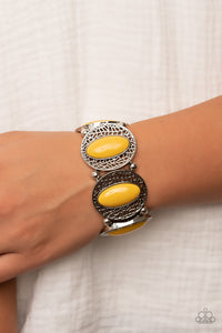 Paparazzi Accessories - Eastern Escapade - Yellow Bracelet
