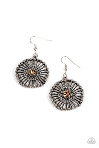 Paparazzi Accessories - Tangible Twinkle - Brown Earrings