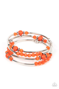 Paparazzi Accessories - Whimsically Whirly - Orange Bracelet