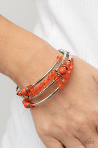Paparazzi Accessories - Whimsically Whirly - Orange Bracelet