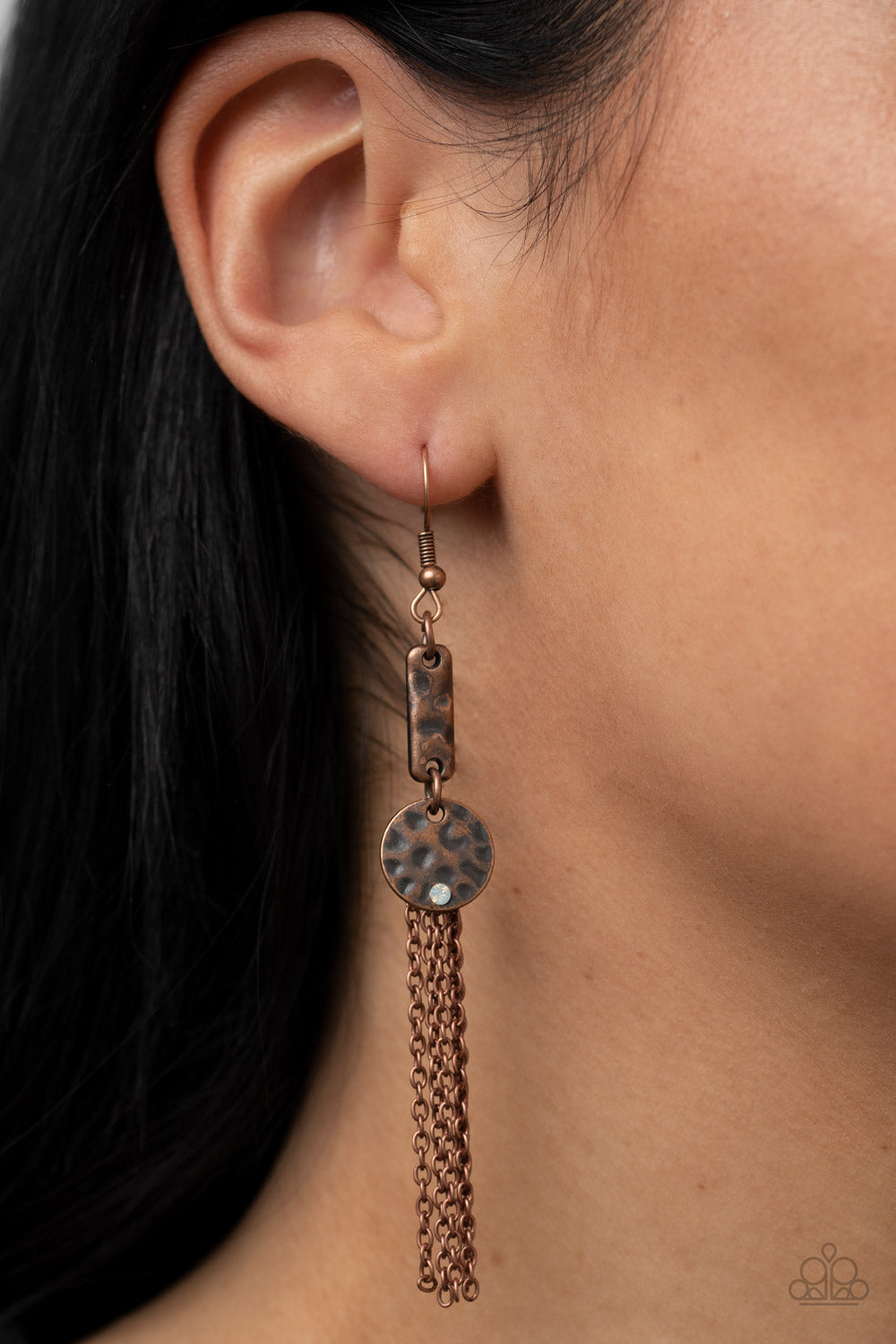 Paparazzi Accessories - Twinkle Twinkle Little Trinket - Copper Earrings
