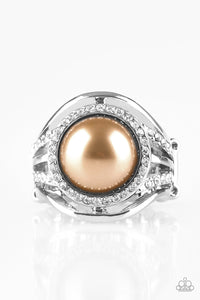 Paparazzi Accessories - Pampered In Pearls - Brown Ring