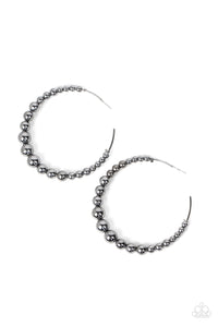 Paparazzi Accessories - Show Off Your Curves - Black (Gunmetal) Earrings