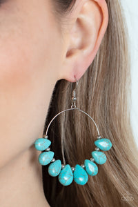 Paparazzi Accessories - Canyon Quarry - Blue (Turquoise) - Earrings