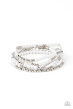 Load image into Gallery viewer, Paparazzi Accessories - Bead Between The Lines - White Bracelet
