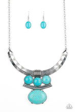Load image into Gallery viewer, Paparazzi Accessories - Commander In Chiefette - Turquoise ( Blue) Necklace
