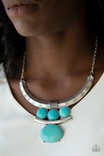 Load image into Gallery viewer, Paparazzi Accessories - Commander In Chiefette - Turquoise ( Blue) Necklace
