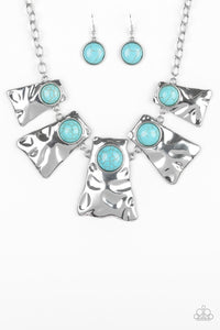 Paparazzi Accessories - Cougar - Blue (Turquoise) Necklace