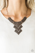 Load image into Gallery viewer, Paparazzi Accessories - Fiercely Pharaoh - Copper Necklace
