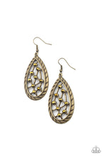Load image into Gallery viewer, Paparazzi Accessories - Industrial Incandescence - Brass Earrings
