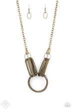 Load image into Gallery viewer, Paparazzi Accessories - Lip Sync Links - Brass Necklace
