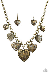 Paparazzi Accessories - Love Lockets - Brass Necklace