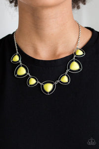 Paparazzi Accessories  - Make A Point  - Yellow Necklace