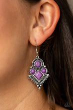 Load image into Gallery viewer, Paparazzi Accessories  - So Sonoran - Purple Earrings
