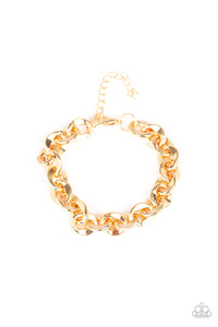 Paparazzi Accessories - Step It Up - Gold Bracelet
