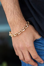 Load image into Gallery viewer, Paparazzi Accessories - Step It Up - Gold Bracelet
