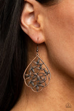 Load image into Gallery viewer, Paparazzi Accessories - Taj Mahal Gardens - Copper Earrings

