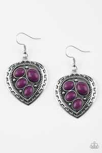Paparazzi Accessories - Wild Heart Wonder - Purple Earrings