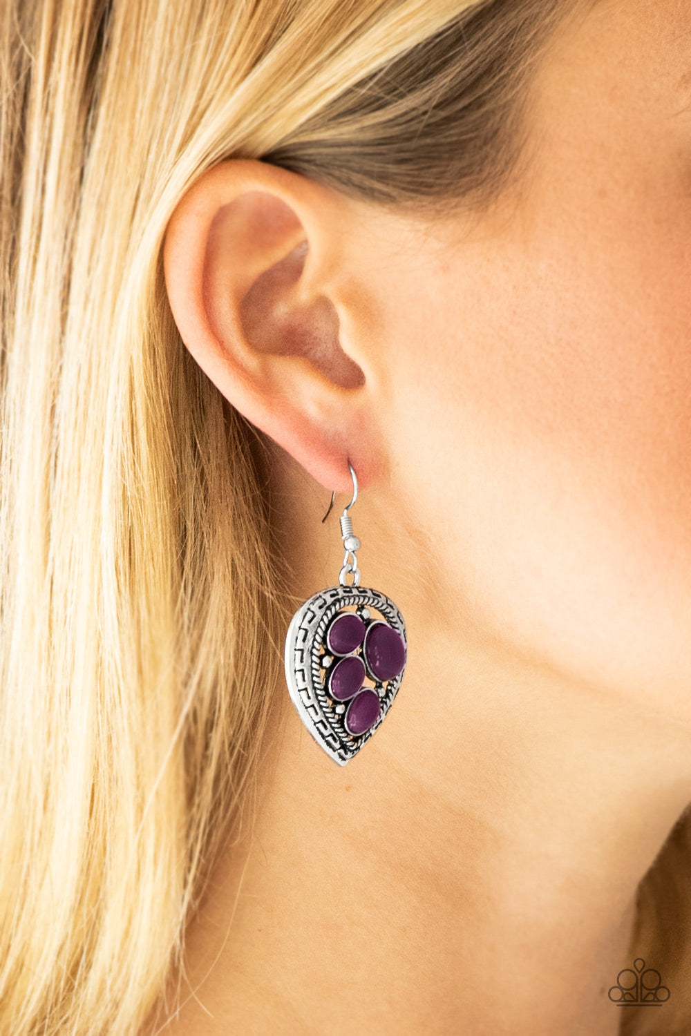 Paparazzi Accessories - Wild Heart Wonder - Purple Earrings