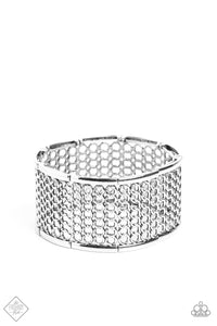 Paparazzi Accessories - Camelot Couture - Silver Bracelet