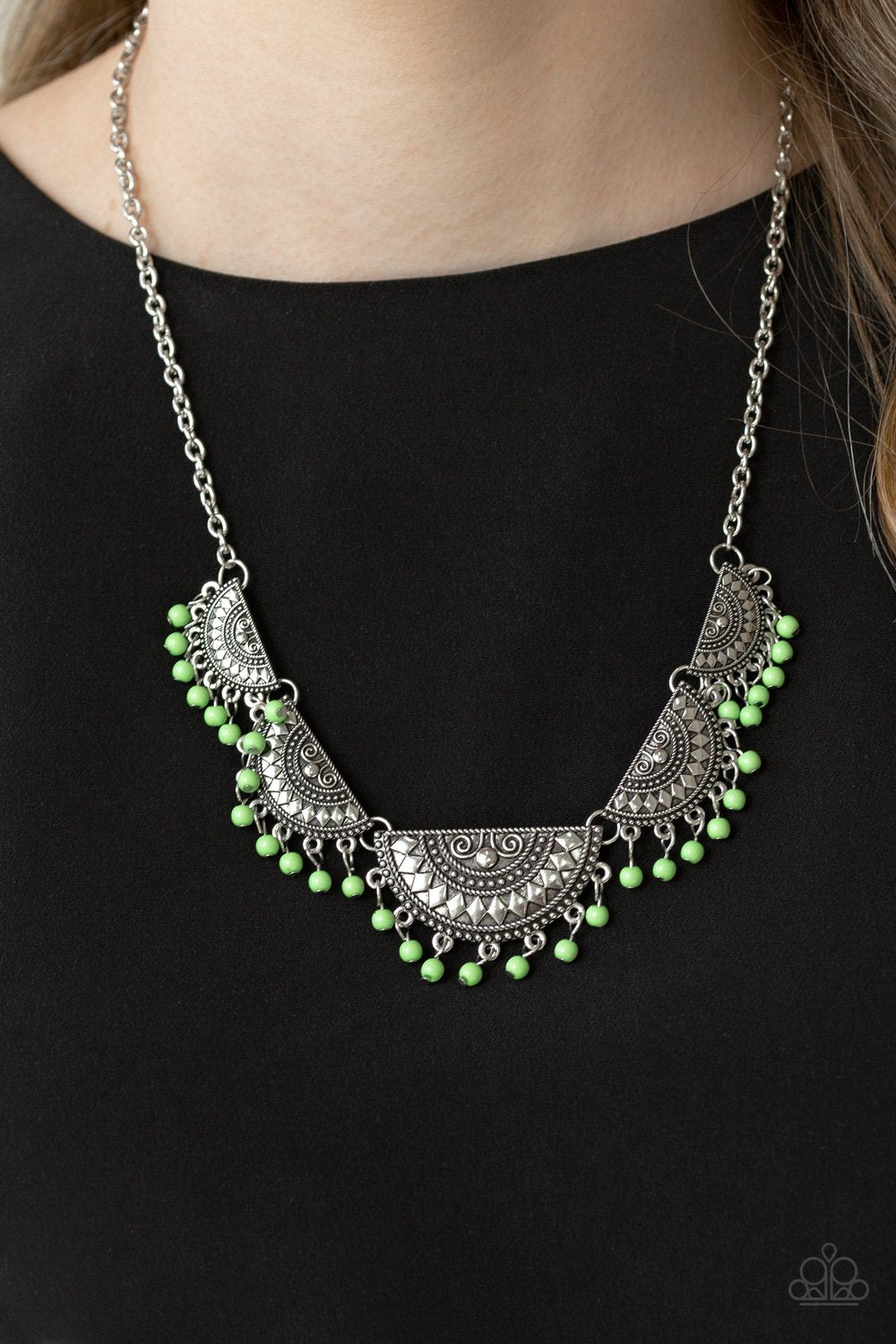 Paparazzi Accessories - Boho Baby - Green Necklace