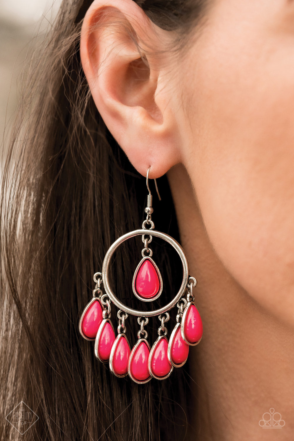 Paparazzi Accessories - Flirty Flamboyance - Pink Earrings