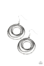 Load image into Gallery viewer, Paparazzi Accessories - Spiraling Out Of Control  - Silver Earrings
