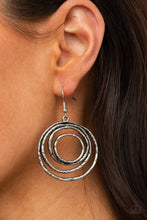 Load image into Gallery viewer, Paparazzi Accessories - Spiraling Out Of Control  - Silver Earrings
