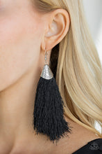 Load image into Gallery viewer, Paparazzi Accessories - Tassel Temptress -Black Tassel Earrings
