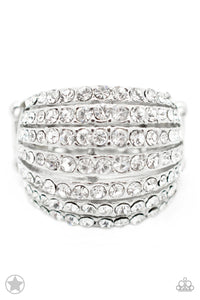 Paparazzi Accessories - Blinding Brillance - White (Bling) Ring
