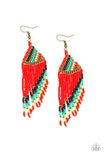 Load image into Gallery viewer, Paparazzi Accessories  - Bodaciously Bohemian - Red Earrings

