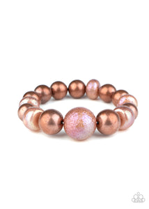 Paparazzi Accessories  - Starstruck Shimmer  - Copper Bracelet