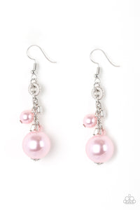 Paparazzi Accessories - Timelessly Traditional - Pink (Pearls) Earrings