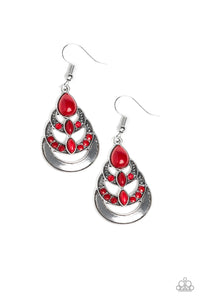 Paparazzi Accessories - Boho Brilliance - Red Earrings