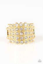 Load image into Gallery viewer, Paparazzi Accessories - Million Dollar Masquerade  - Gold Ring
